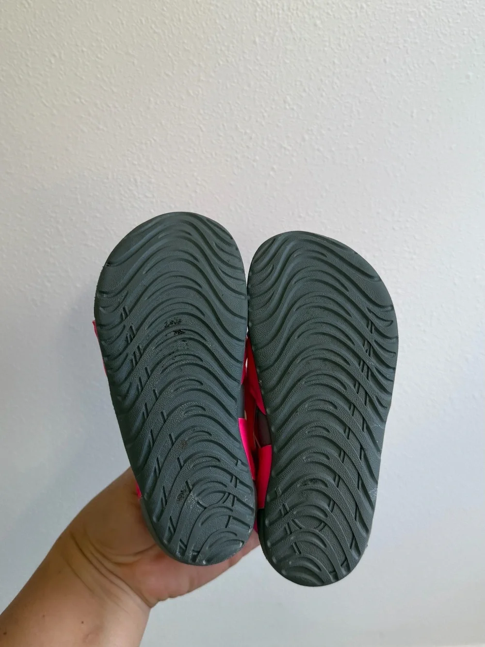 Nike Hot Pink and Gray  Youth Sport Sandals